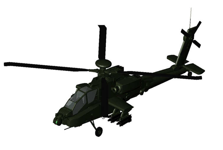 دانلود فایل اتوکد مدل سه‌بعدی هلیکوپتر آپاچی لانگ‌بو Apache Longbow Helicopter با فرمت DWG برای نرم‌افزار AutoCAD